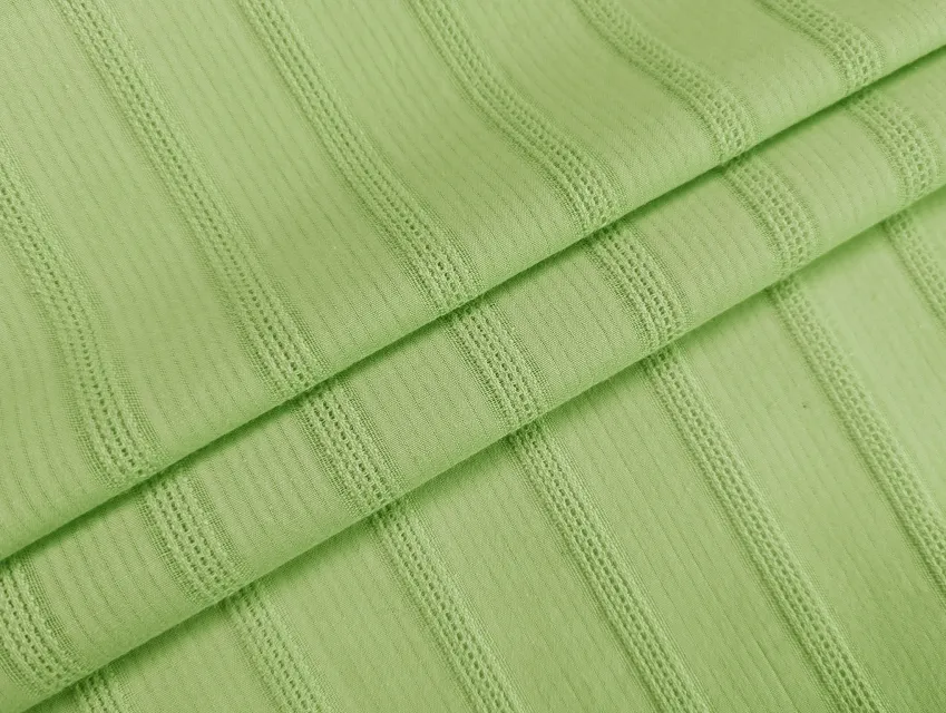 Котон прошва смужка 9 мм, фісташковий - фото 1 - інтернет-магазин tkani-atlas.com.ua