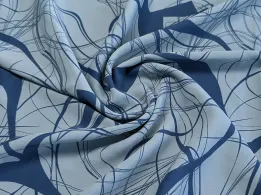 Костюмка шовковиста акварель абстракції, блакитний димчастий - інтернет-магазин tkani-atlas.com.ua