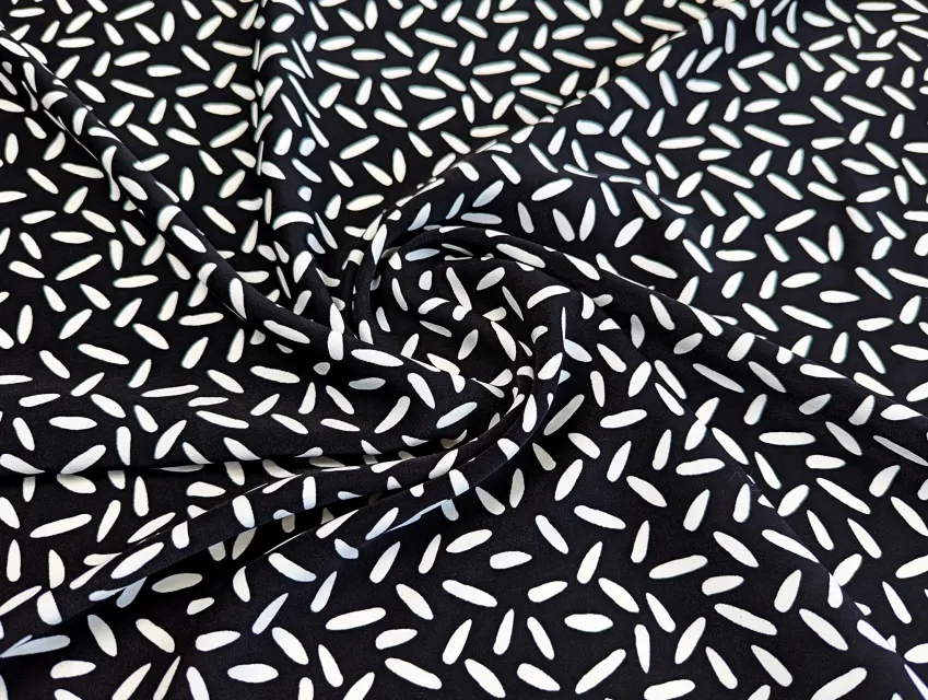 Костюмка шелковистая россыпь, черный - фото 1 - интернет-магазин tkani-atlas.com.ua