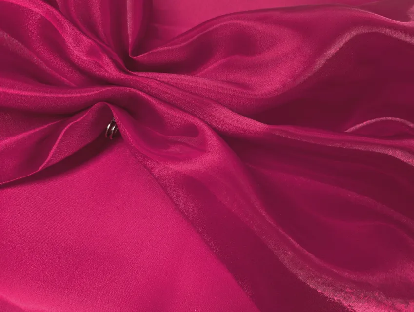 Органза матовая (воск), малиновый - фото 1 - интернет-магазин tkani-atlas.com.ua