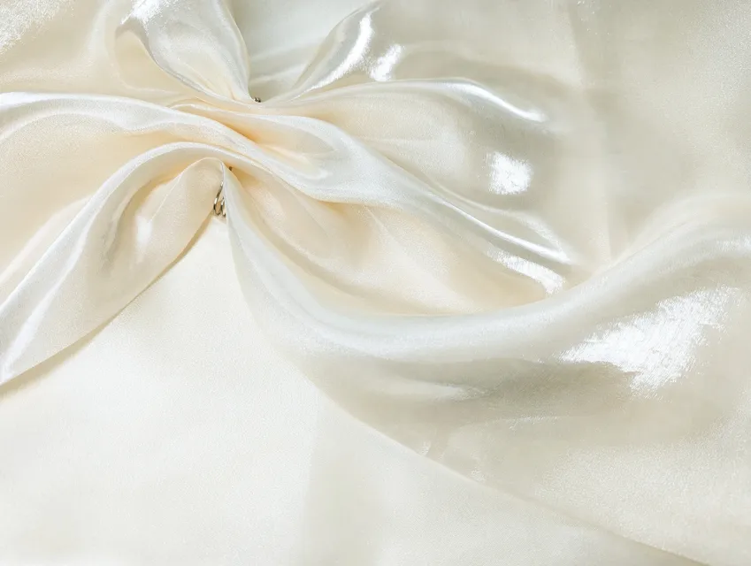 Органза матова (віск), кремовий - фото 1 - інтернет-магазин tkani-atlas.com.ua