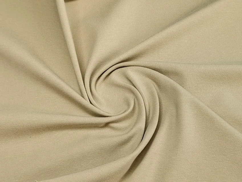 Трикотаж бавовна, світлий бежевий (відріз 0,4 м) - фото 1 - інтернет-магазин tkani-atlas.com.ua