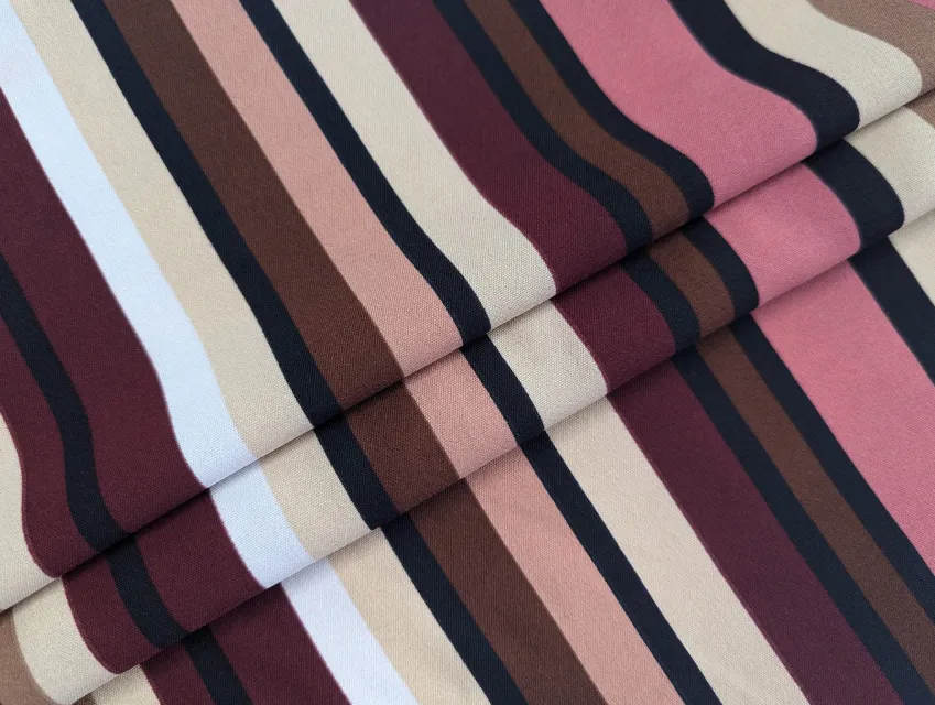 Американський креп малюнок смужка, бордо - фото 1 - інтернет-магазин tkani-atlas.com.ua