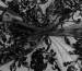 Сетка с флоком крупные цветы, черный (отрез 1,5 м) - фото 2 - интернет-магазин tkani-atlas.com.ua