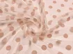 Сітка флок горошки 17 мм, бежево-персиковий - інтернет-магазин tkani-atlas.com.ua