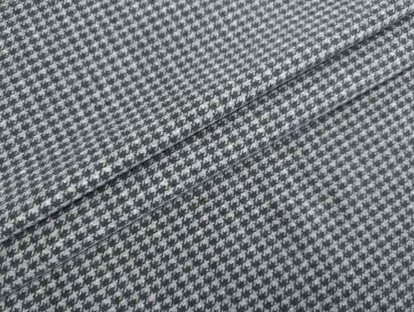 Трикотаж теплий Камилла гусяча лапка 10 мм, сірий - фото 1 - інтернет-магазин tkani-atlas.com.ua