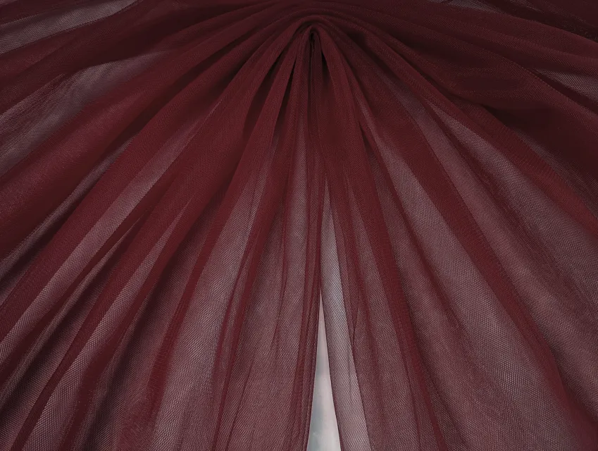 Євросітка (фатин м'який), бордовий - фото 1 - інтернет-магазин tkani-atlas.com.ua