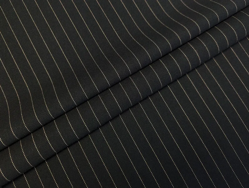 Костюмка тіар смужка 15 мм, бежевий на чорному - фото 1 - інтернет-магазин tkani-atlas.com.ua