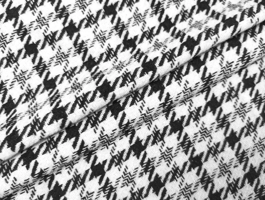 Костюмна твідова клітинка 40 мм, чорний на білому - фото 1 - інтернет-магазин tkani-atlas.com.ua