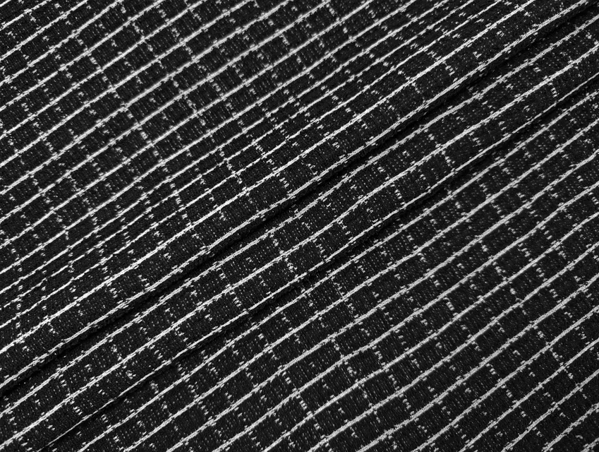 Трикотаж букле з люрексом клітинка, чорний з білим - фото 1 - інтернет-магазин tkani-atlas.com.ua