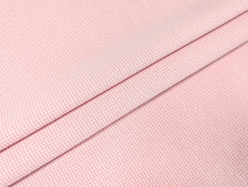 Трикотаж теплий Камилла дрібна клітинка, рожевий - фото 1 - інтернет-магазин tkani-atlas.com.ua