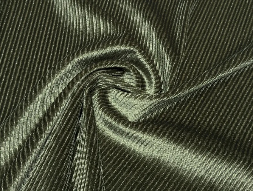 Велюр с люрексом полоска 3мм, хаки (отрез 1,2 м) - фото 1 - интернет-магазин tkani-atlas.com.ua