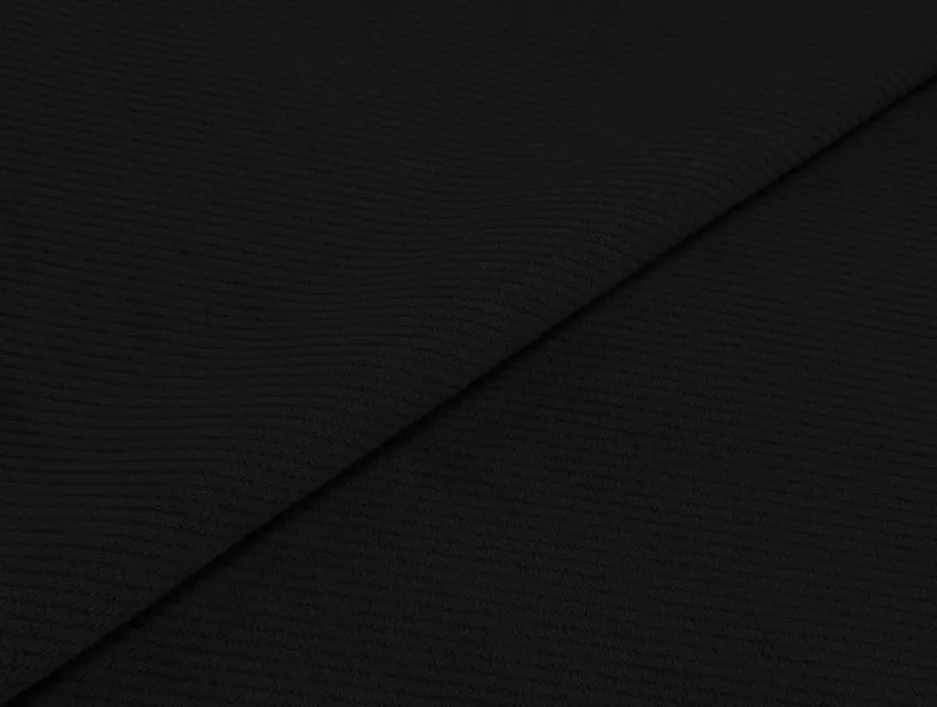 Кашемір трикотажний діагональна смужка 3 мм, чорний - фото 1 - інтернет-магазин tkani-atlas.com.ua