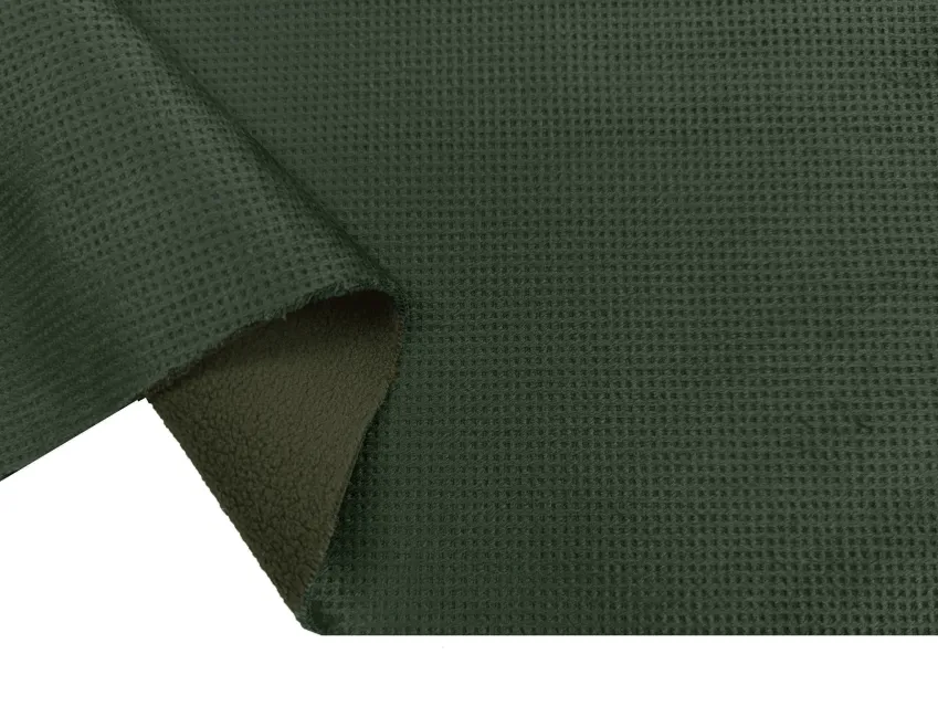 Трикотаж Венский на вельбо мелкая клетка, хаки - фото 1 - интернет-магазин tkani-atlas.com.ua