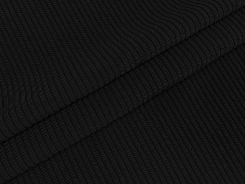 Трикотаж щільний рубчик 4мм, чорний - фото 1 - інтернет-магазин tkani-atlas.com.ua