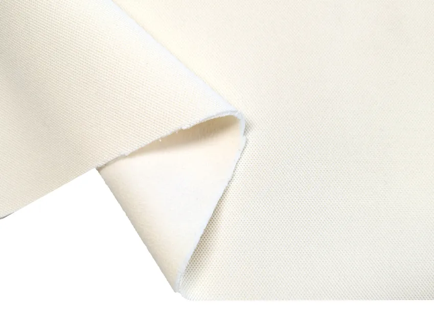 Трикотаж Оксфорд на флісі стільники, молочний - фото 1 - інтернет-магазин tkani-atlas.com.ua