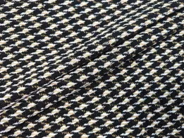 Костюмна твідова гусяча лапка 20 мм, чорний з бежевим - інтернет-магазин tkani-atlas.com.ua