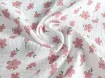 Муслін малюнок рожеві ромашки, молочний - інтернет-магазин tkani-atlas.com.ua