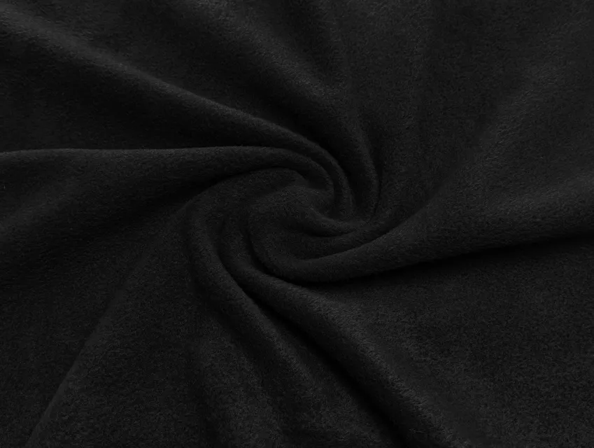 Фліс однотонний, чорний - фото 1 - інтернет-магазин tkani-atlas.com.ua