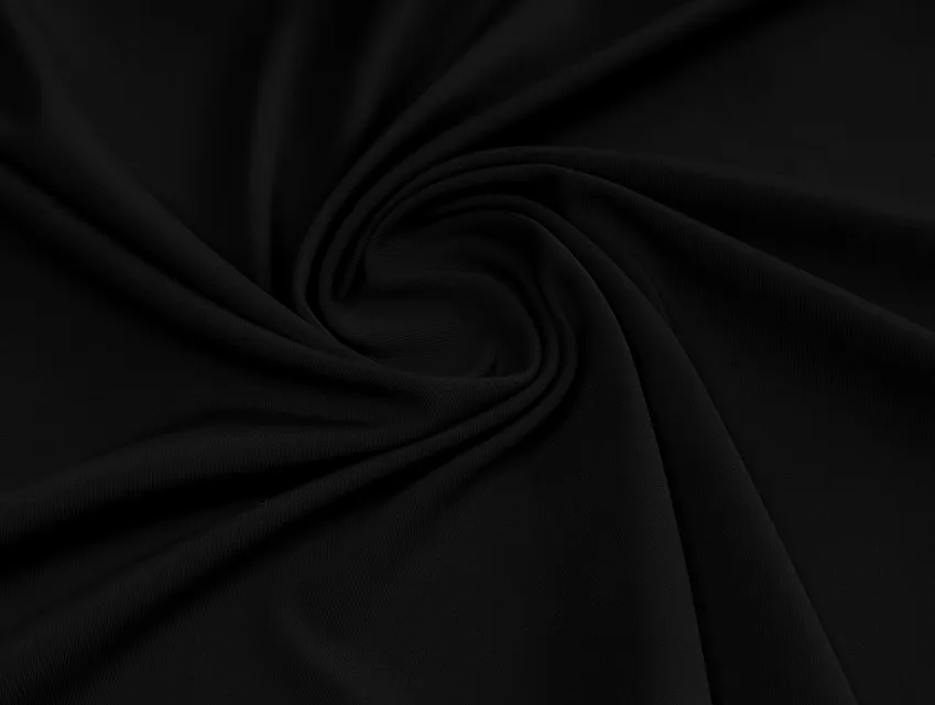 Трикотаж еластик, чорний - фото 1 - інтернет-магазин tkani-atlas.com.ua
