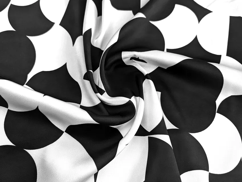 Костюмна Бель акварель абстракції, чорний з молочним - фото 1 - інтернет-магазин tkani-atlas.com.ua