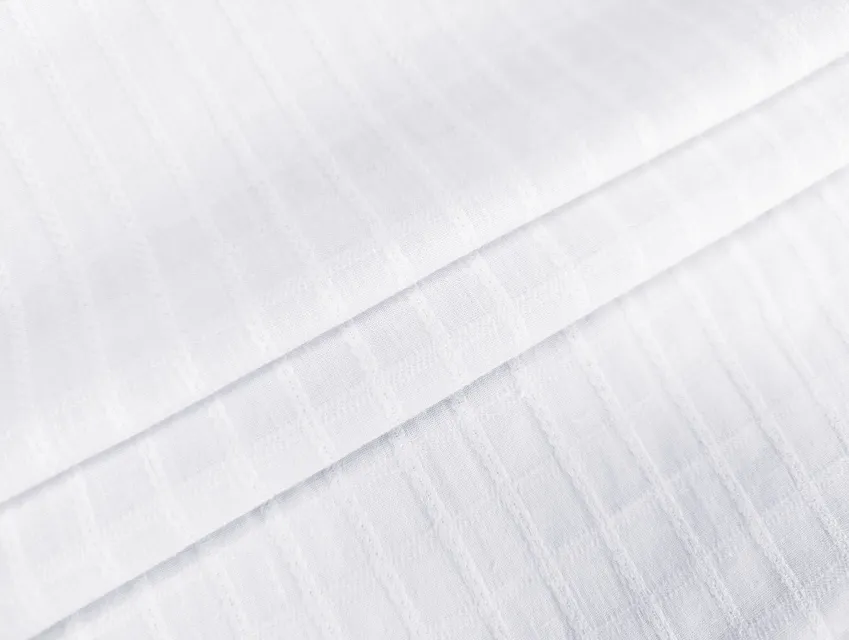 Котон прошва клітинка, білий - фото 1 - інтернет-магазин tkani-atlas.com.ua