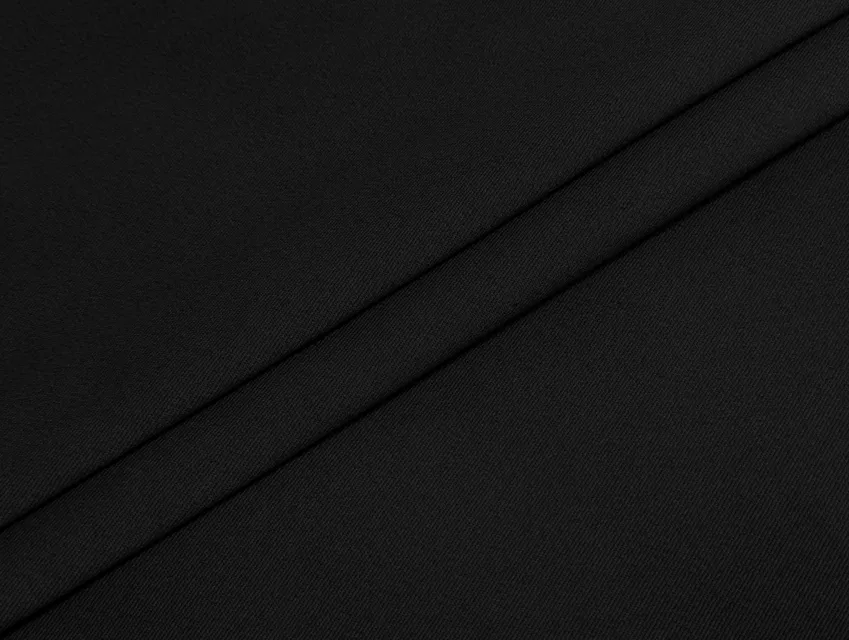 Коттон твил плотный однотонный, черный (отрез 1,6 м) - фото 1 - интернет-магазин tkani-atlas.com.ua