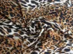 Шовк Армані леопард, чорний з помаранчевим - інтернет-магазин tkani-atlas.com.ua