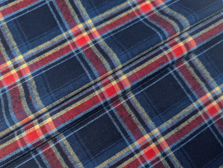 Клітинка сорочечна клітка 95 мм, темно-синій - фото 1 - інтернет-магазин tkani-atlas.com.ua