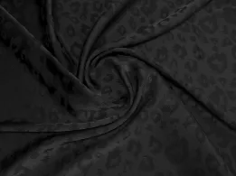Костюмна Бель жакард леопард, чорний - інтернет-магазин tkani-atlas.com.ua