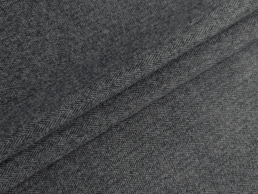Трикотаж теплий Камилла ялинка, темно-сірий - фото 1 - інтернет-магазин tkani-atlas.com.ua