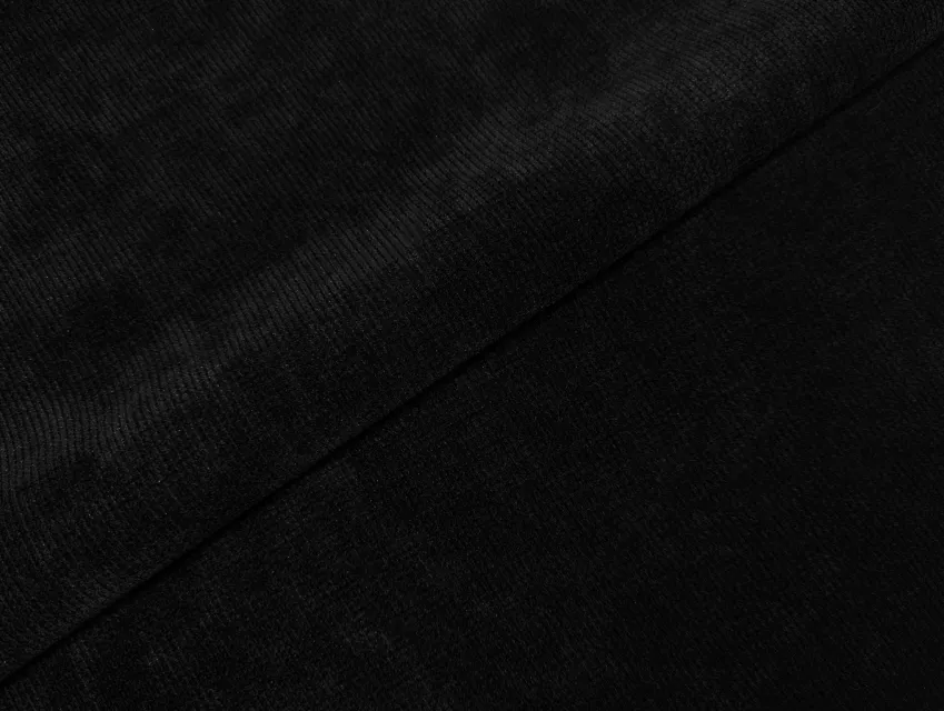 Трикотаж вельвет рубчик, черный - фото 1 - интернет-магазин tkani-atlas.com.ua