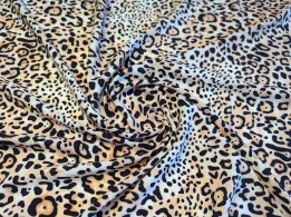 Софт принт леопард, бежевий з чорним - інтернет-магазин tkani-atlas.com.ua