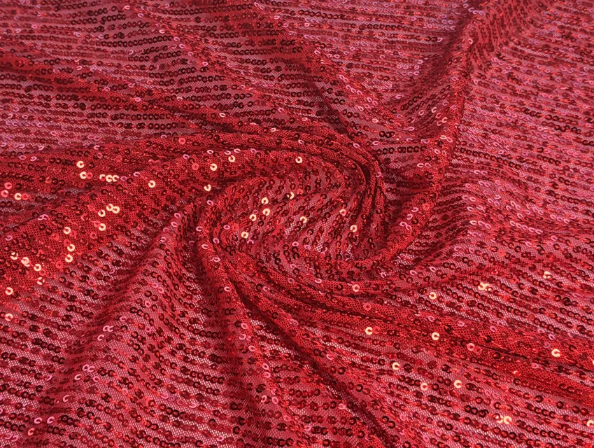 Паєтка Зара, червоний (відріз 2 м) - фото 1 - інтернет-магазин tkani-atlas.com.ua