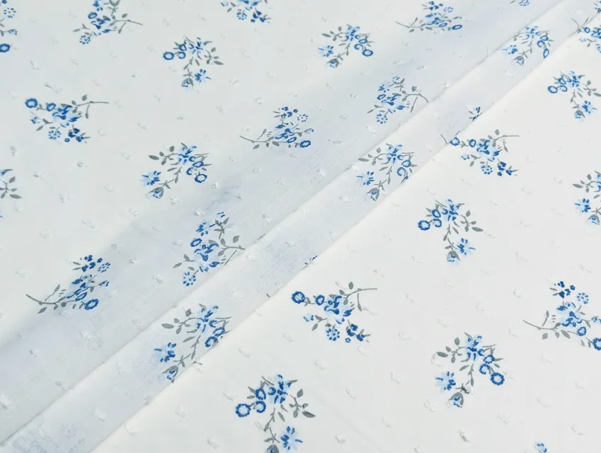 Батист крапка букет, сіра вода - фото 1 - інтернет-магазин tkani-atlas.com.ua