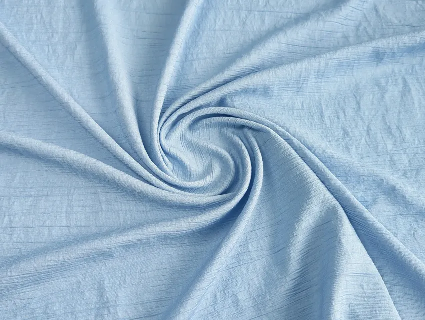 Штапель твіл з нейлоном жатка, блакитний - фото 1 - інтернет-магазин tkani-atlas.com.ua