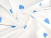 Шовк Армані сердечки, молочний з блакитним - інтернет-магазин tkani-atlas.com.ua