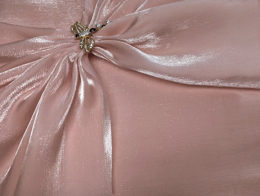 Органза шовковиста, чайна троянда - фото 1 - інтернет-магазин tkani-atlas.com.ua