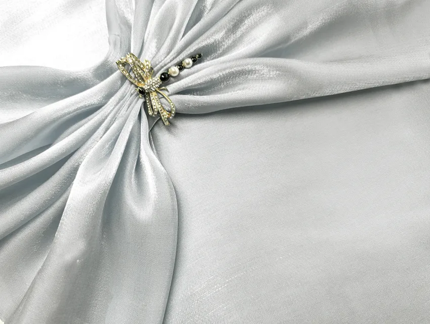 Органза шовковиста, світло-сірий - фото 1 - інтернет-магазин tkani-atlas.com.ua