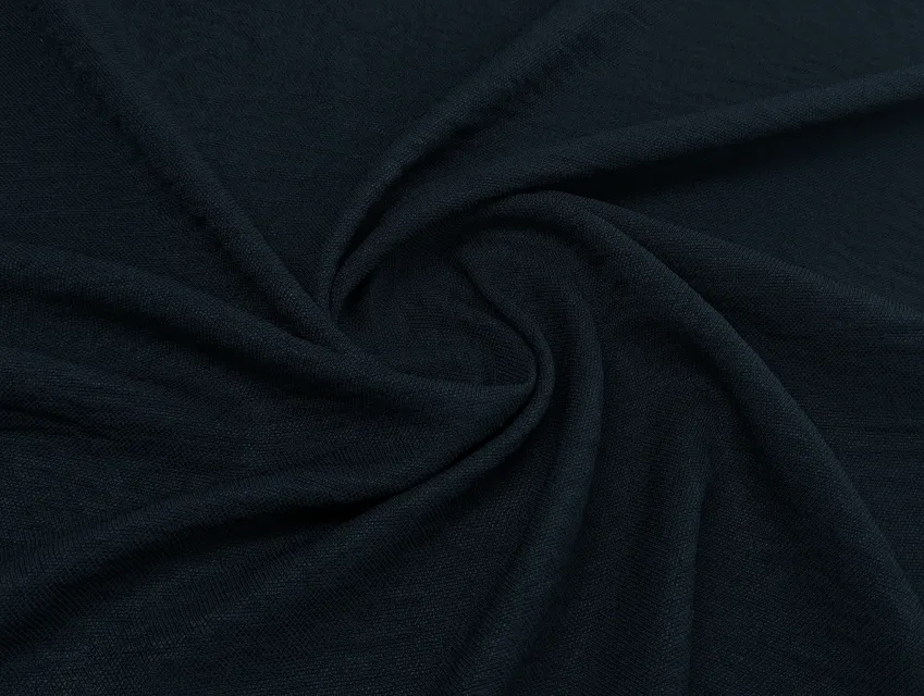 Французький креп, глибокий темно-синій - фото 1 - інтернет-магазин tkani-atlas.com.ua