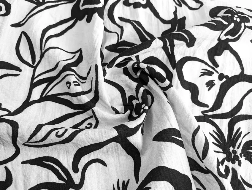 Льон Бохо квіткова композиція, молочний - фото 1 - інтернет-магазин tkani-atlas.com.ua