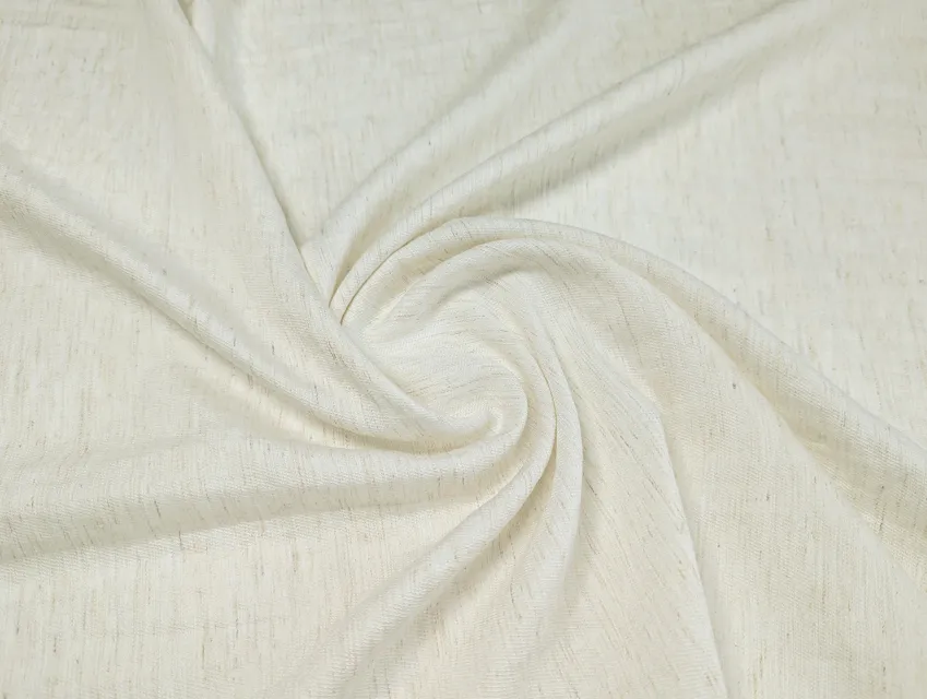 Лен вискоза с нейлоном меланжевый, молочно-кремовый - фото 1 - интернет-магазин tkani-atlas.com.ua