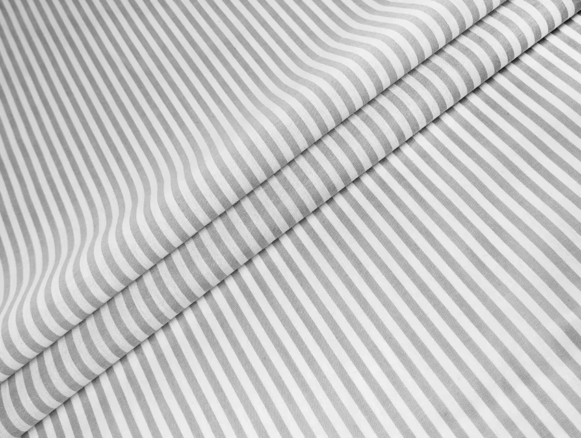 Коттон рубашка полоска 5 мм, светло-серый - фото 1 - интернет-магазин tkani-atlas.com.ua