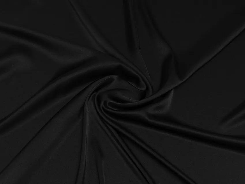 Шовк сатин, чорний - фото 1 - інтернет-магазин tkani-atlas.com.ua