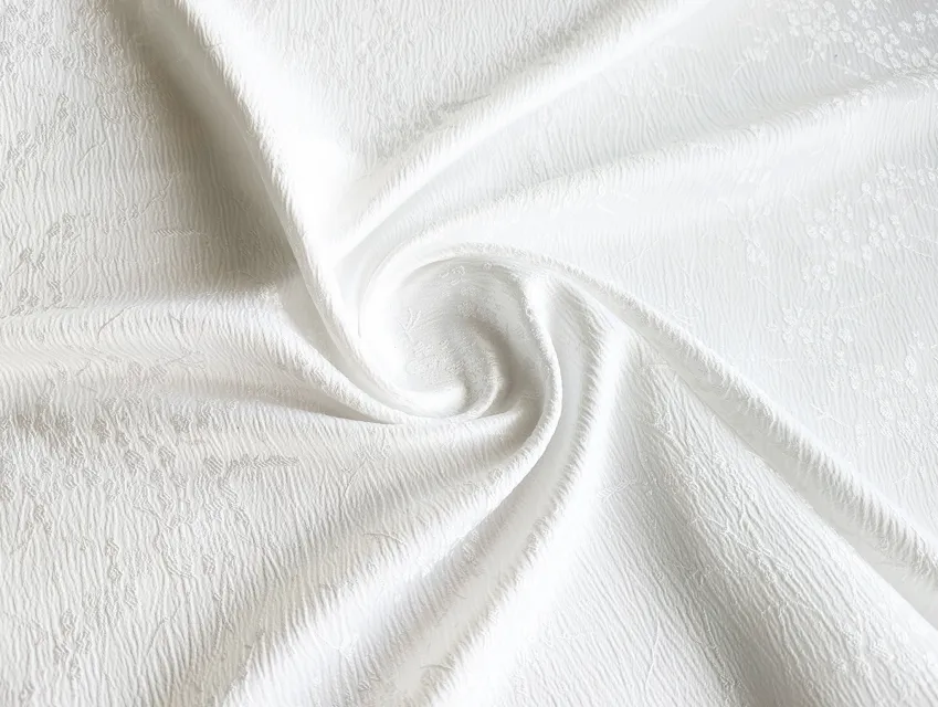 Жаккард креш квітковий, молочний - фото 1 - інтернет-магазин tkani-atlas.com.ua