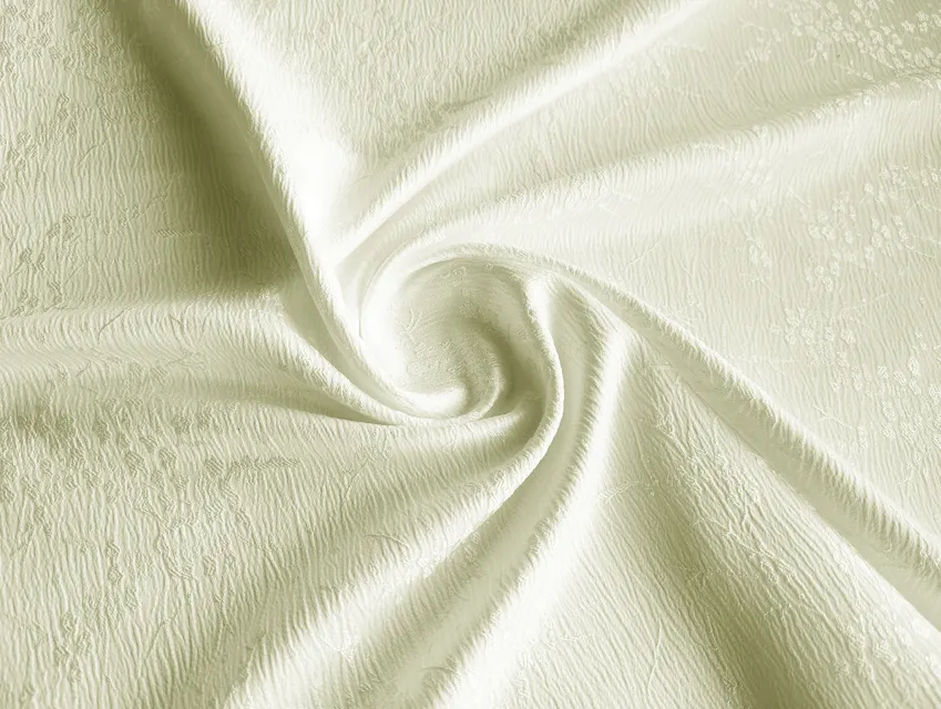 Жаккард крэш цветочный, кремовый - фото 1 - интернет-магазин tkani-atlas.com.ua