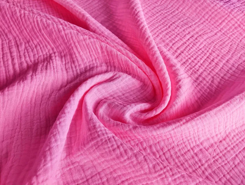 Муслін двошаровий, рожева малина - фото 1 - інтернет-магазин tkani-atlas.com.ua