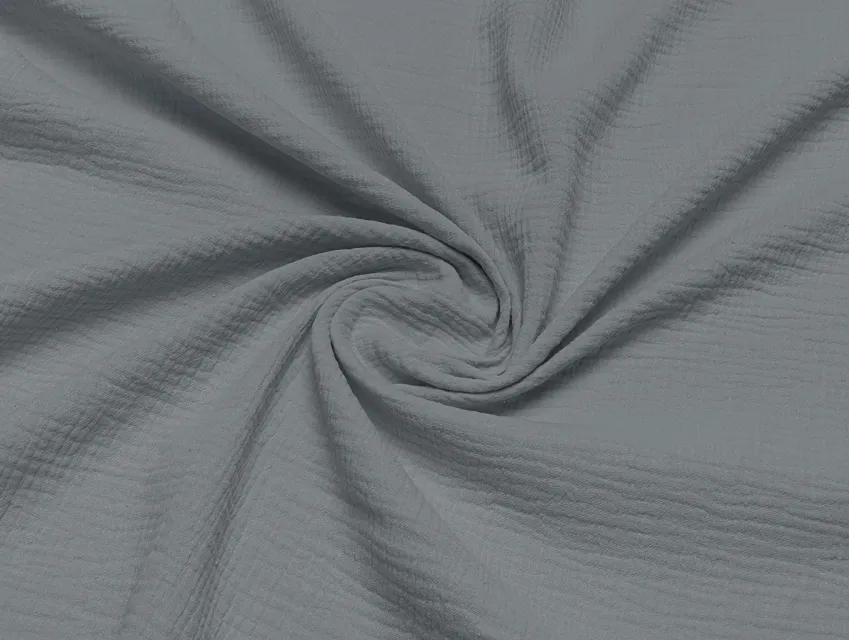 Муслін двошаровий, сірий - фото 1 - інтернет-магазин tkani-atlas.com.ua