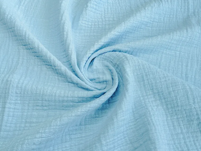 Муслін слаб двошаровий, небесно-блакитний - фото 1 - інтернет-магазин tkani-atlas.com.ua