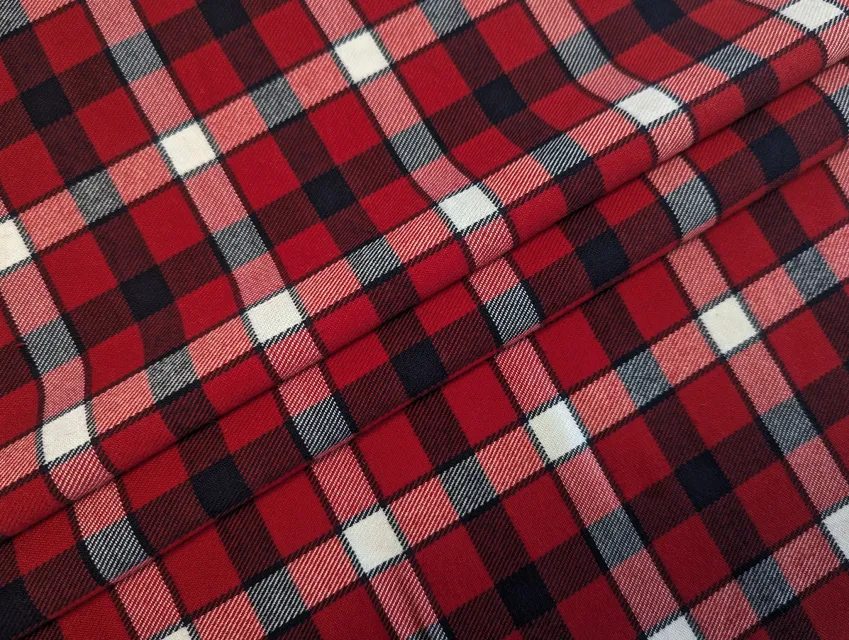 Костюмный тиар клетка 60 мм, красный - фото 1 - интернет-магазин tkani-atlas.com.ua